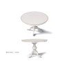 Stol Oval Biely mesiac+Patina